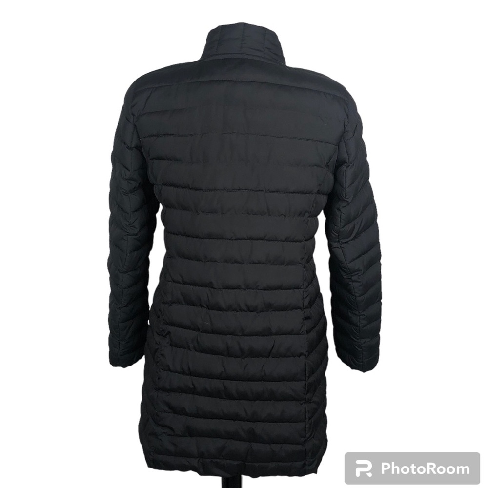 J. Jill  Black Puffer Coat Mid Length Small - Picture 2 of 7